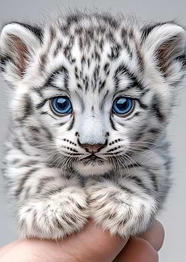 White Tiger Cub Portrait