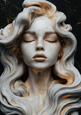 Golden Goddess Sculpture girl