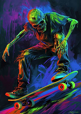 Skeleton Skateboarder