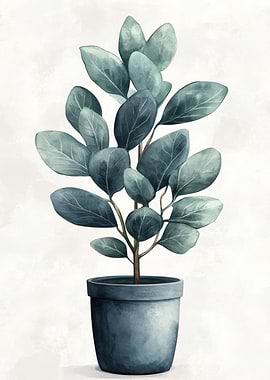 Watercolor Fiddle Leaf Fig