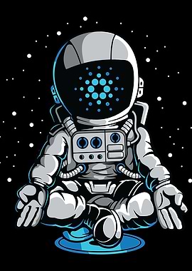 Astronaut Meditating in Space