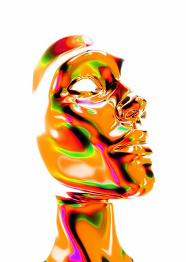 Abstract Face Sculpture