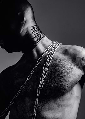Chained Figure in Black