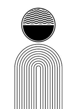 Abstract Black and White Art