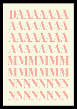 DAMN, Pink Letter Art Print