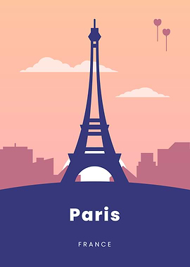 Paris Eiffel Tower Illustration