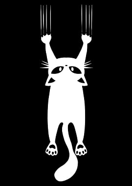 Cat Hanging On