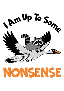 Raccoon Riding Goose