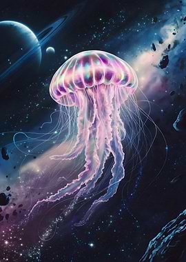 Cosmic Rainbow Jellyfish