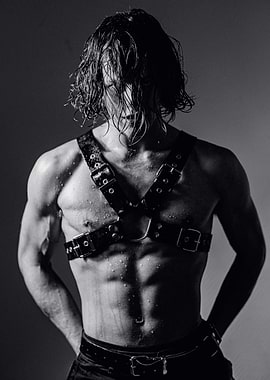 Man in Leather Harness