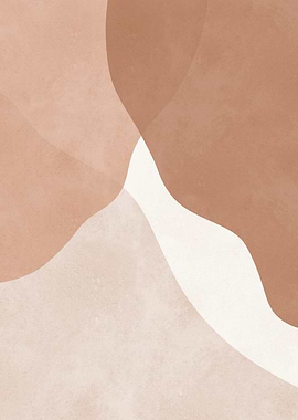 Abstract Brown and White Shapes