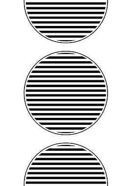 Black and White Striped Circles