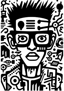 Cyberpunk Doodle Art