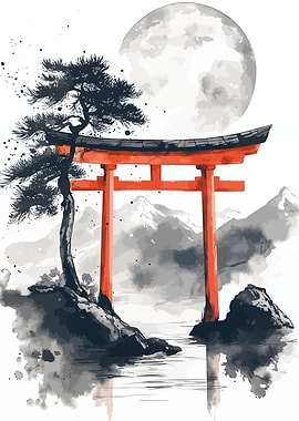 Vintage Japanese Landscape