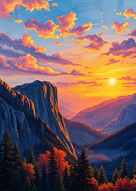 Sunset Forest Nature