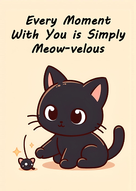 Cute Cat Calling you Meowvelous