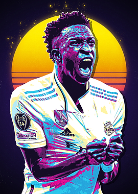 Vini Jr. Retro Art