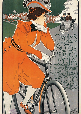 Cycles et Automobiles Legia by Georges Gaudy Vintage Bicycle Poster