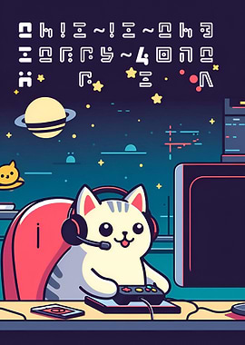 Gamer Cat in Space
