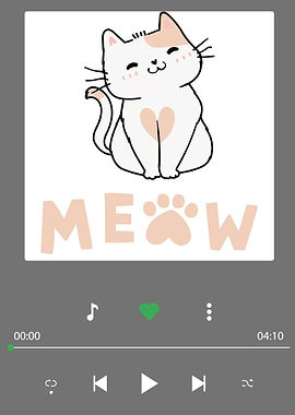 Cute Cat Music Player