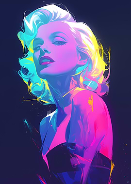 Marilyn Monroe Fluorescent Glow