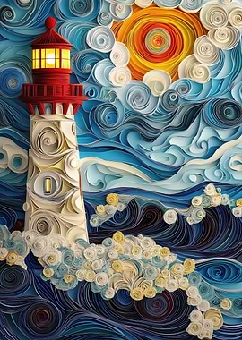 Paper Art Lighthouse