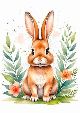 Cute Watercolor Bunny