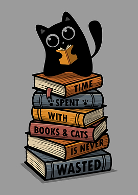 Cat &amp; Books -Time spent with cats is never wasted