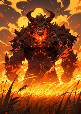 Fiery Minotaur