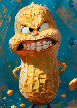 Angry Peanut Cartoon