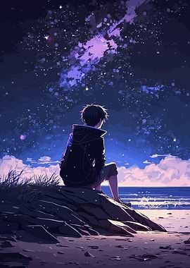 Lonely Night by the Sea