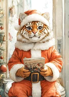 Tiger Santa Claus