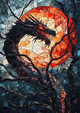 Dragon Mosaic Art