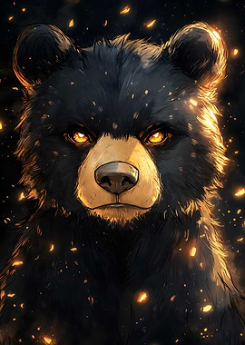 Fierce Black Bear