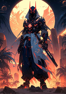 Cyberpunk Samurai Warrior