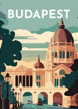 Budapest Cityscape Poster