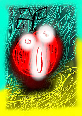 Abstract Red Fruit