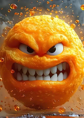 Angry Orange Emoji