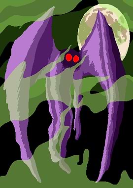 Mothman Pixel art 80's