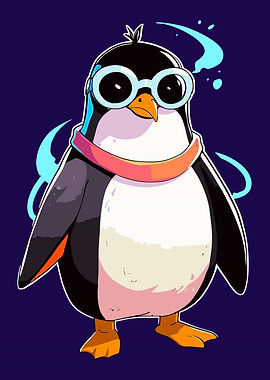 Cool Penguin Illustration