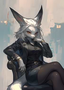 Feline Businesswoman