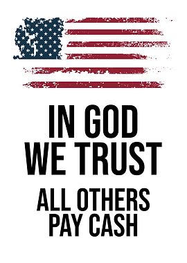 In God We Trust Black Text