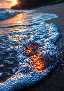 Seashells at Sunset
