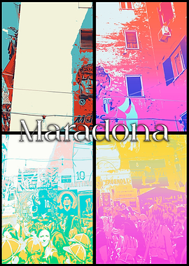 Maradona Street Art Collage