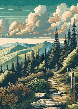 Mountain Trail Landscape