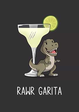 Dinosaur Margarita Funny Puns
