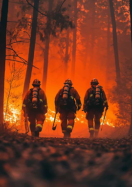 Firefighters Forest Fire