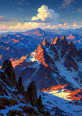 Mountain Peak Sunset