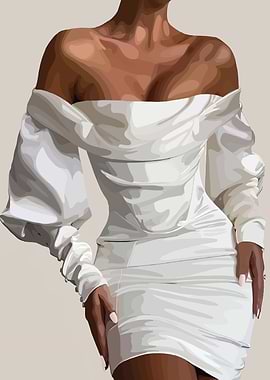 White Off-Shoulder Dress