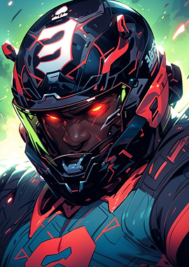 Cyberpunk Football Player